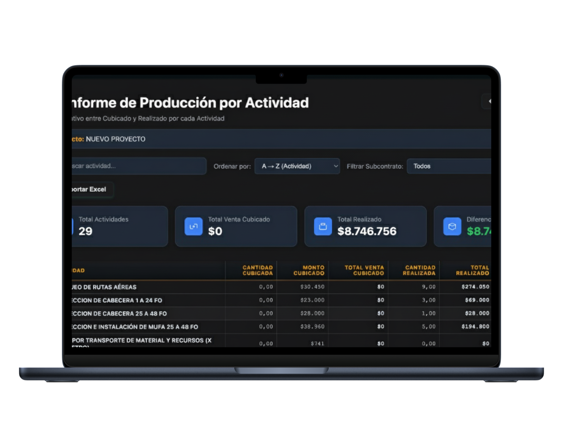Miniatura reporte linea